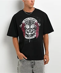 Designer Trash Skull Fucked Black T-Shirt