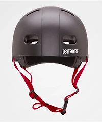 Destroyer Certified Black, White & Red Skateboard Helmet