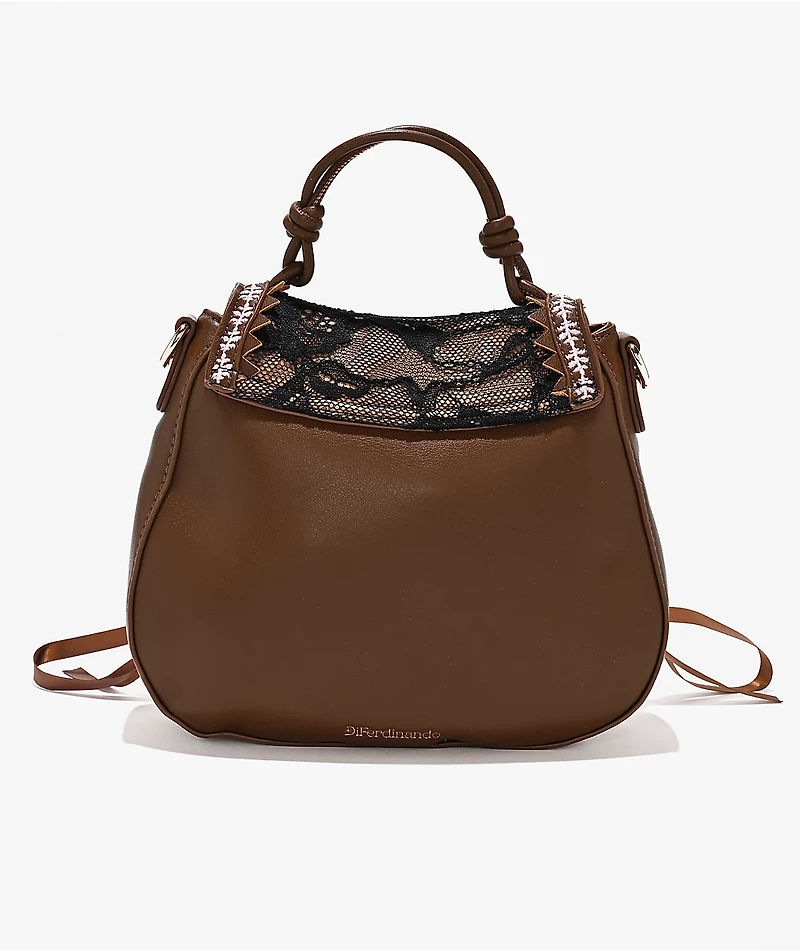 DiFerdinando Lacebound Brown Handbag