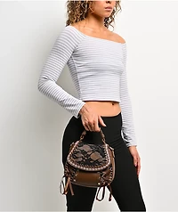 DiFerdinando Lacebound Brown Handbag