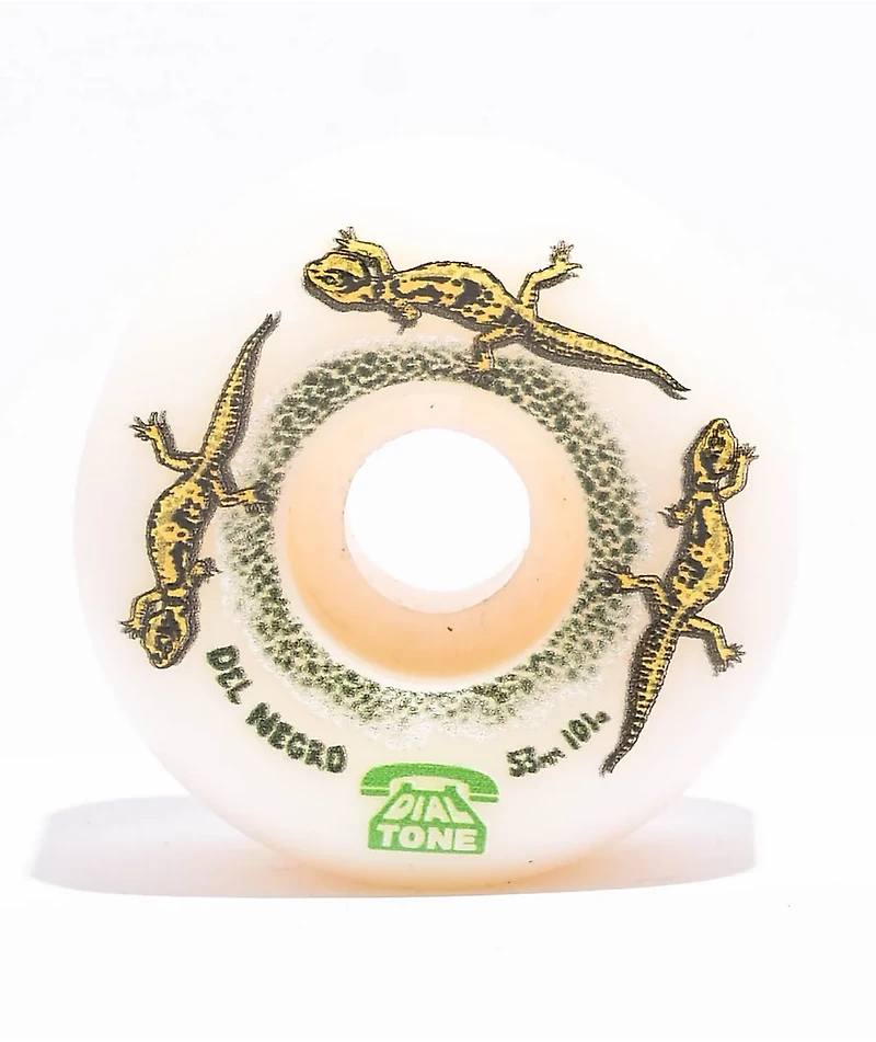 Dial Tone Del Negro 53mm 101a White Skateboard Wheels