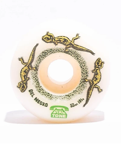 Dial Tone Del Negro 53mm 101a White Skateboard Wheels