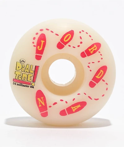 Dial Tone Trahan Two Steppin 54mm 99a White Skateboard Wheels