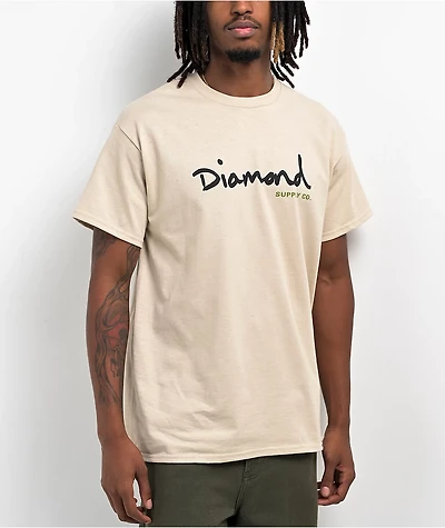 Diamond Supply CO. OG Script Natural T-Shirt