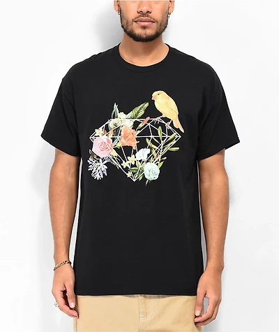 Diamond Supply Co. Canary Flowers Black T-Shirt