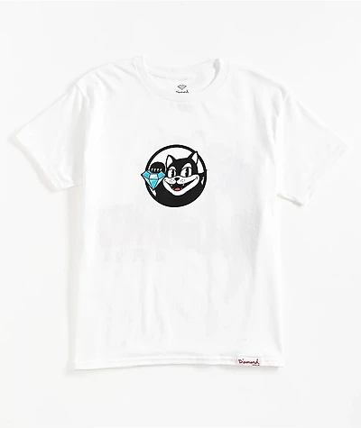 Diamond Supply Co. Kids Cat White T-Shirt