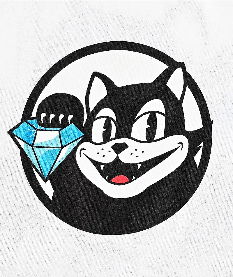 Diamond Supply Co. Kids Cat White T-Shirt