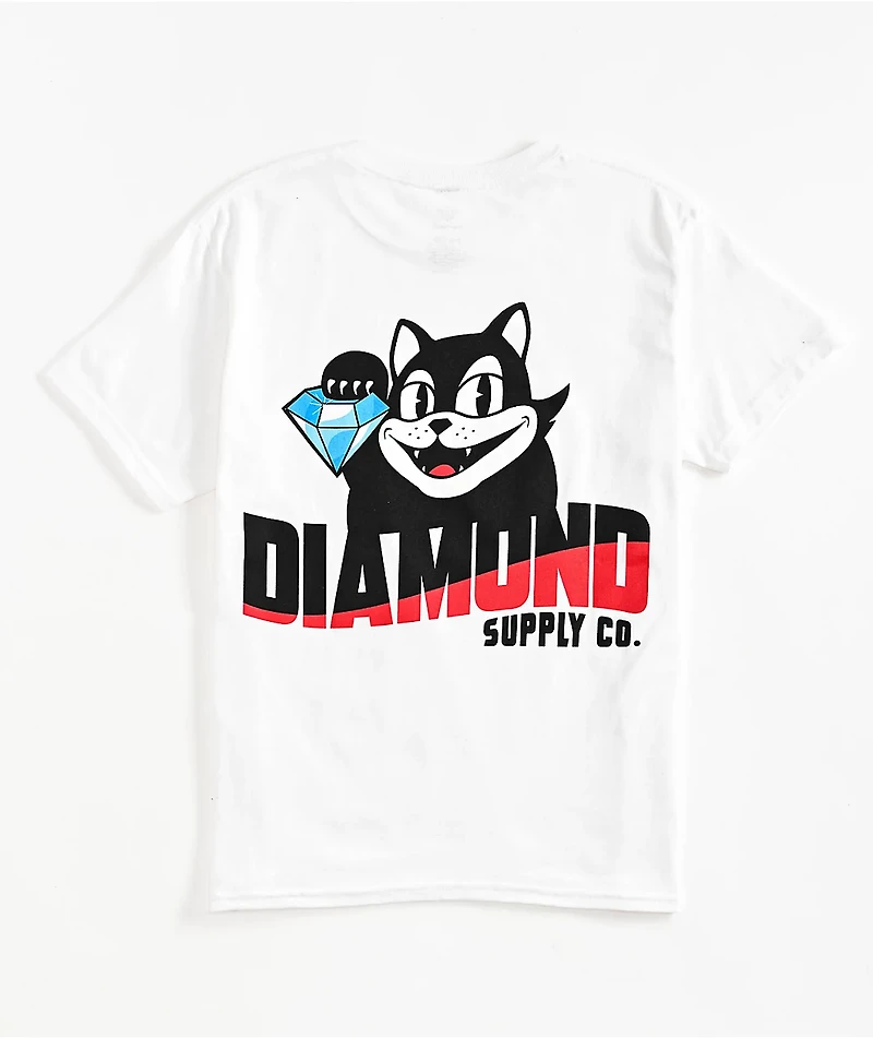 Diamond Supply Co. Kids Cat White T-Shirt