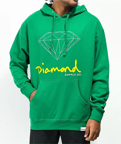 Diamond Supply Co. OG Sign Green Hoodie