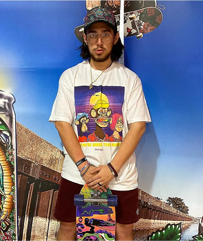 Diamond Supply Co. x Ape 3 Some White T-Shirt