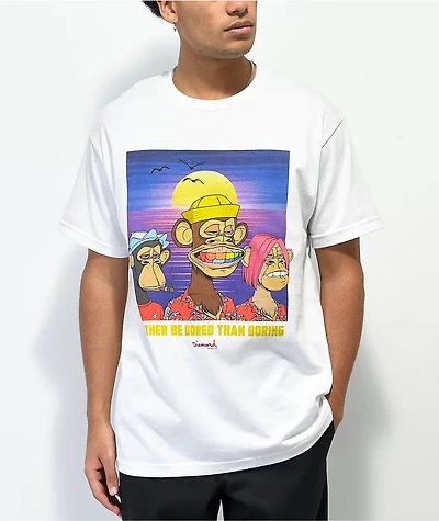 Diamond Supply Co. x Ape 3 Some White T-Shirt