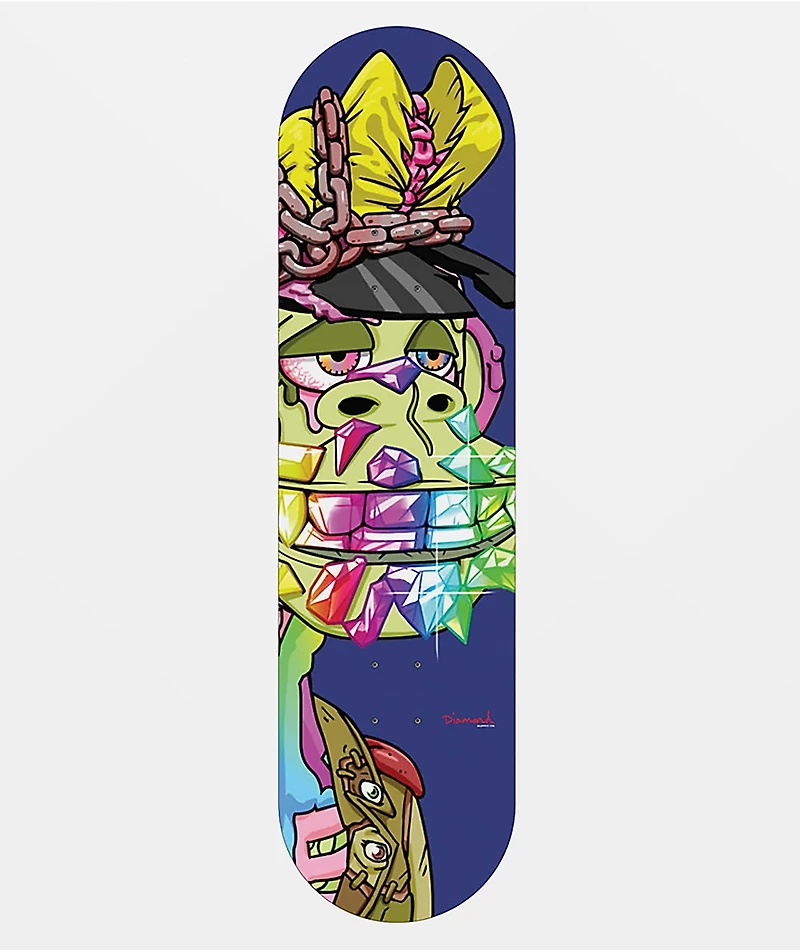 Diamond Supply Co. x Ape Biker Mutant Ape 8.25" Skateboard Deck