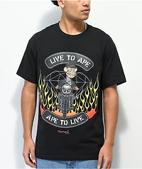 Diamond Supply Co. x Ape Live to Black T-Shirt