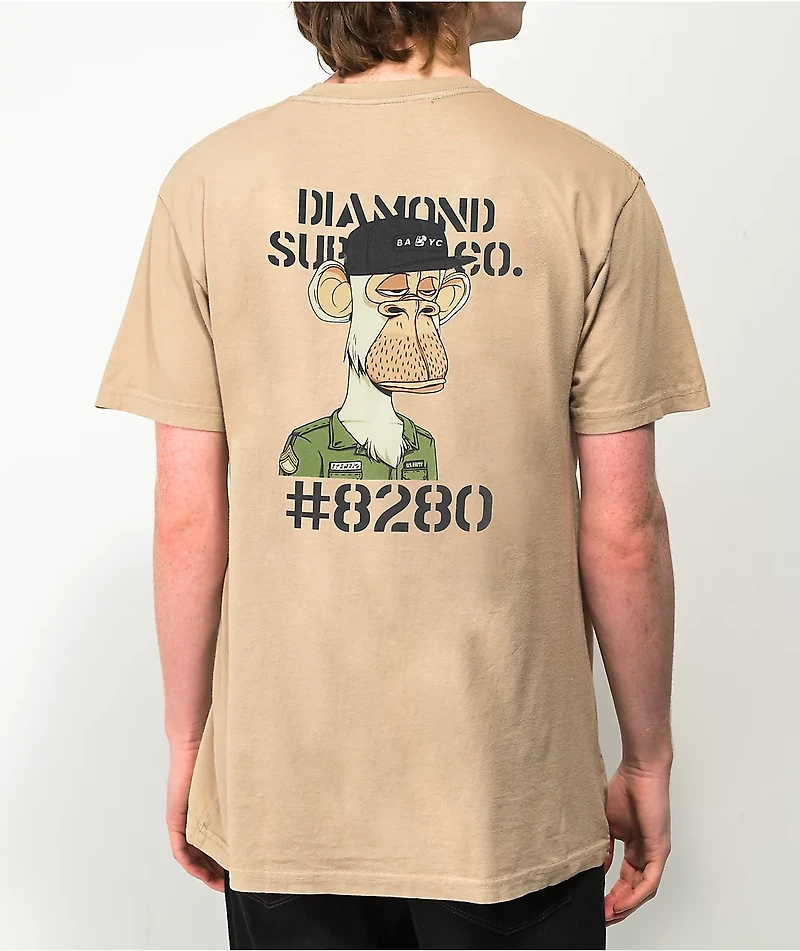 Diamond Supply Co. x Ape Military Cream T-Shirt