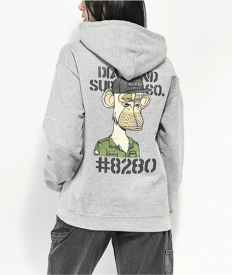 Diamond Supply Co. x Ape Military Mutant Grey Hoodie