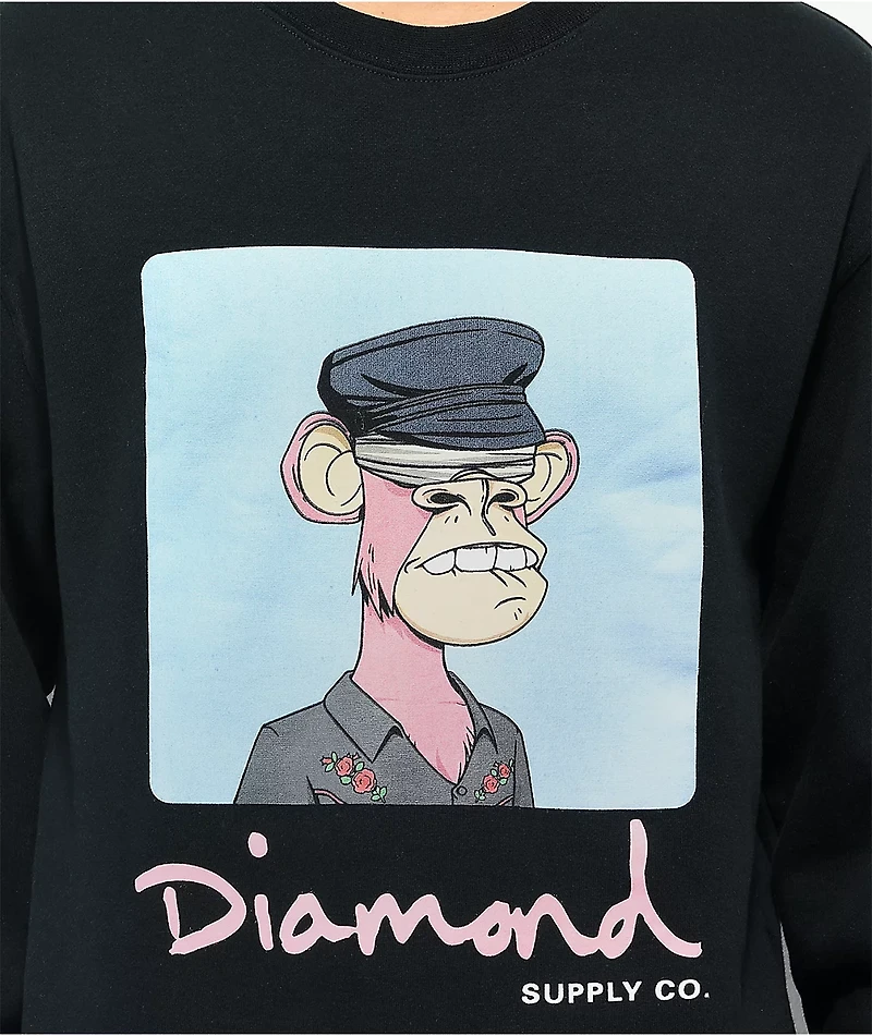 Diamond Supply Co. x Ape Mutant Black Crewneck Sweatshirt