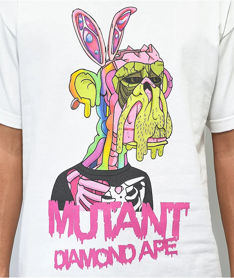Diamond Supply Co. x Ape Mutant Bunny White T-Shirt