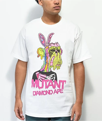 Diamond Supply Co. x Ape Mutant Bunny White T-Shirt