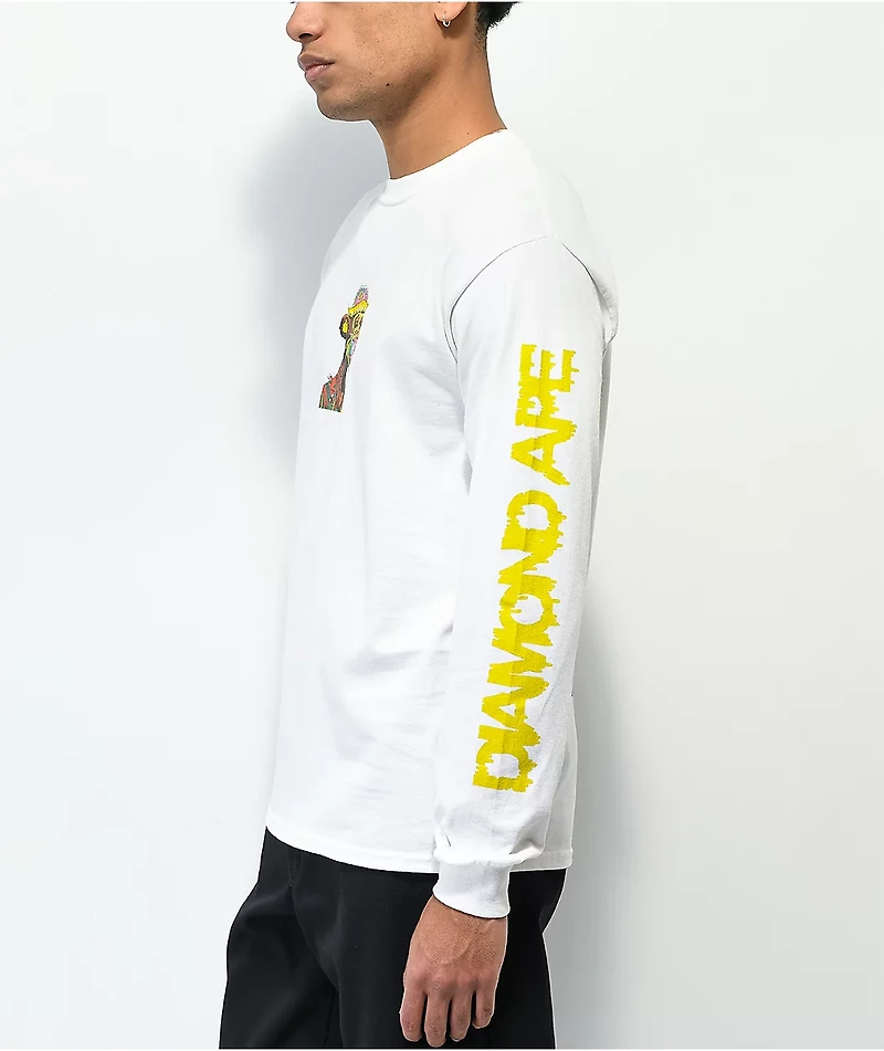 Diamond Supply Co. x Ape Mutant White Long Sleeve T-Shirt