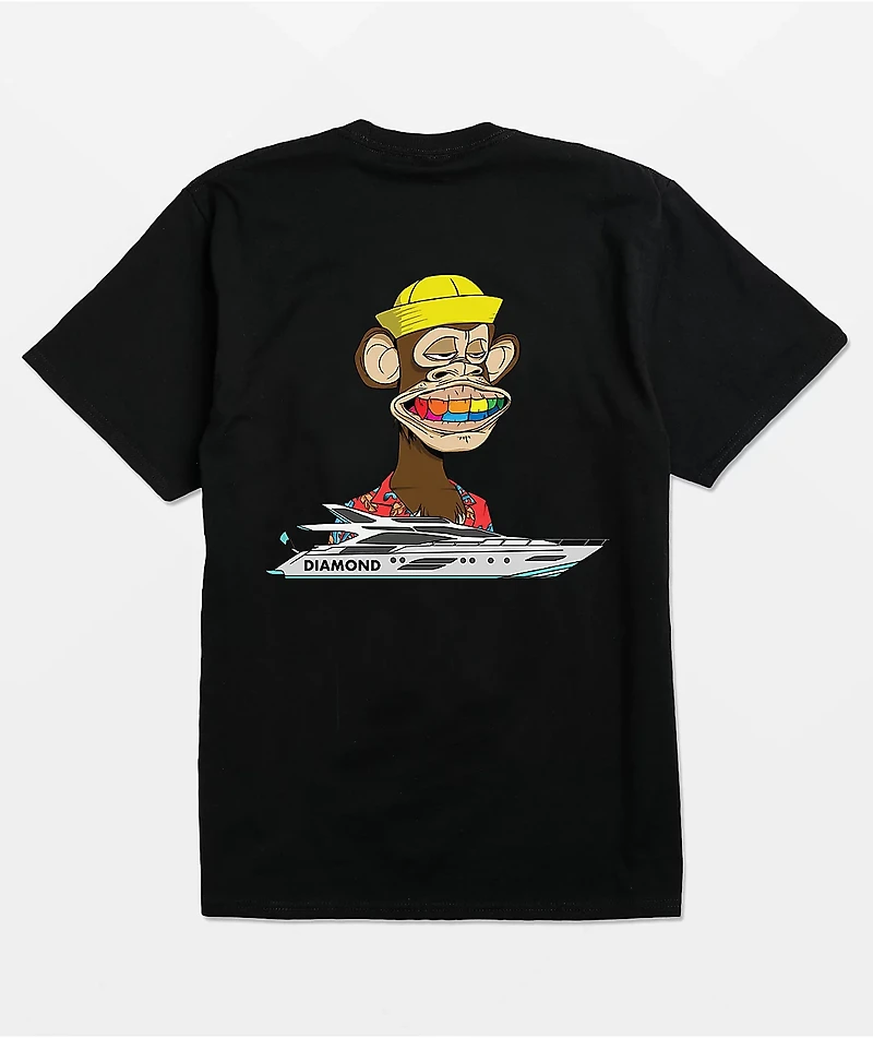 Diamond Supply Co. x Ape Rainbow Grill Black T-Shirt