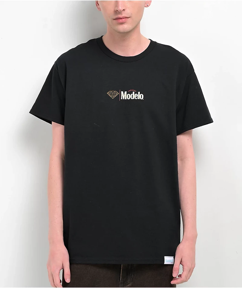 Diamond Supply Co. x Modelo Especial Black T-Shirt