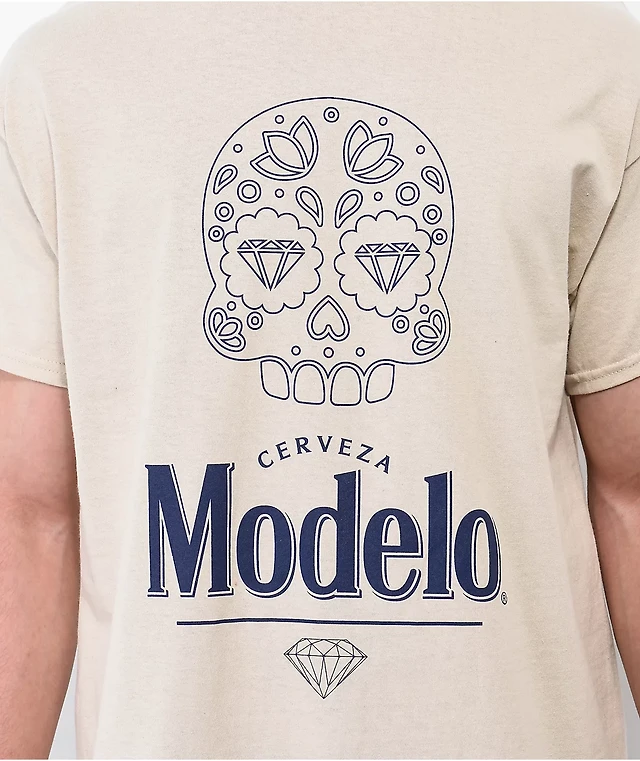 Diamond Supply x Modelo Sketch Khaki T-Shirt Arden Fair - Main Image