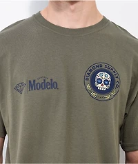 Diamond Supply Co. x Modelo Sugar Skull Green T-Shirt