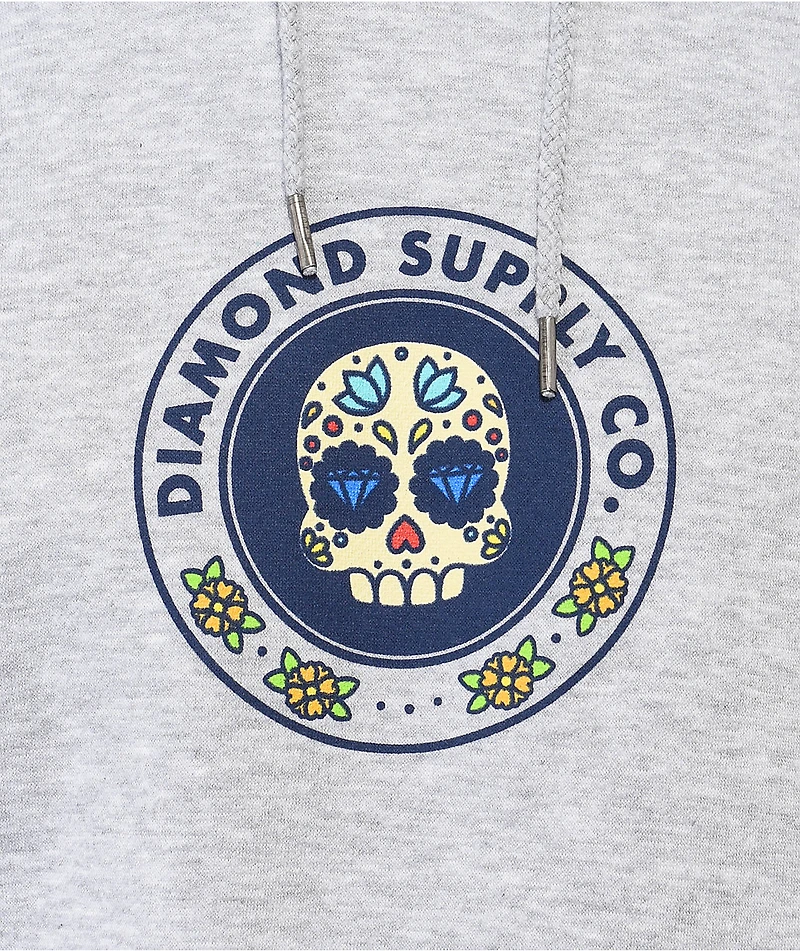 Diamond Supply Co. x Modelo Sugar Skull Grey Hoodie