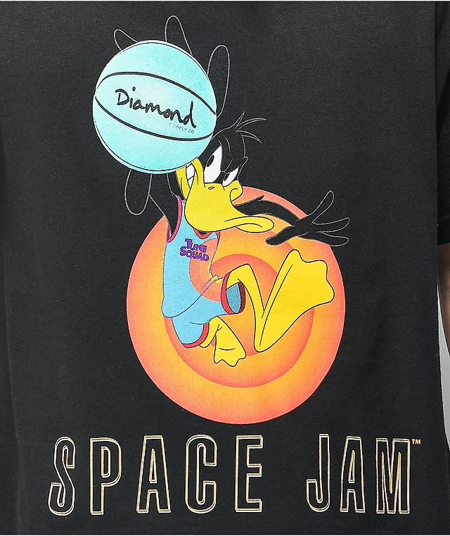 Diamond Supply x Space Jam Daffy Duck Black T-Shirt Mission