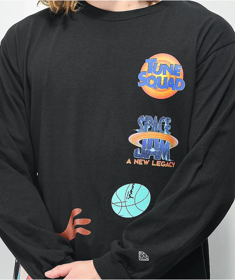 Diamond Supply Co. x Space Jam Hook Shot Black Long Sleeve T-Shirt