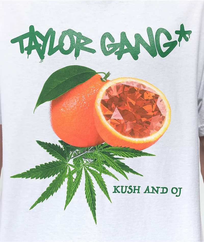 Diamond Supply Co. x Taylor Gang Weedmaps Orange Kush White T-Shirt