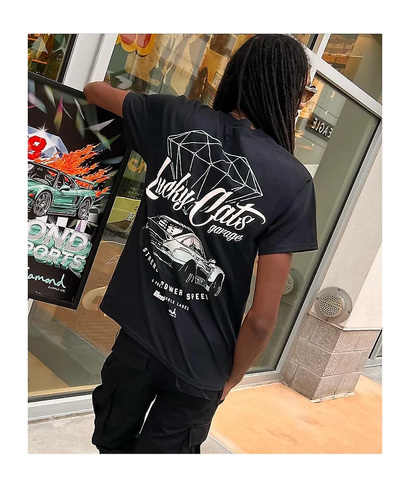 Diamond x Illest Lucky Cat Black T-Shirt