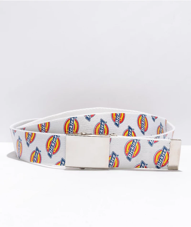 Dickies All Over Print White Web Belt