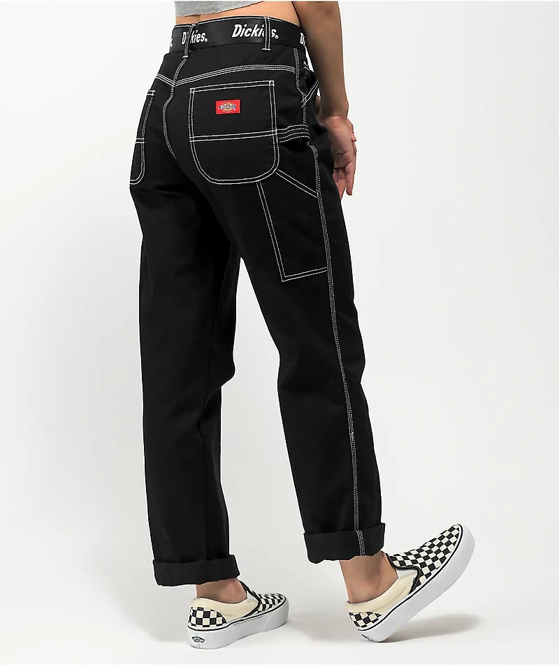 Dickies Belted Black Carpenter Pants