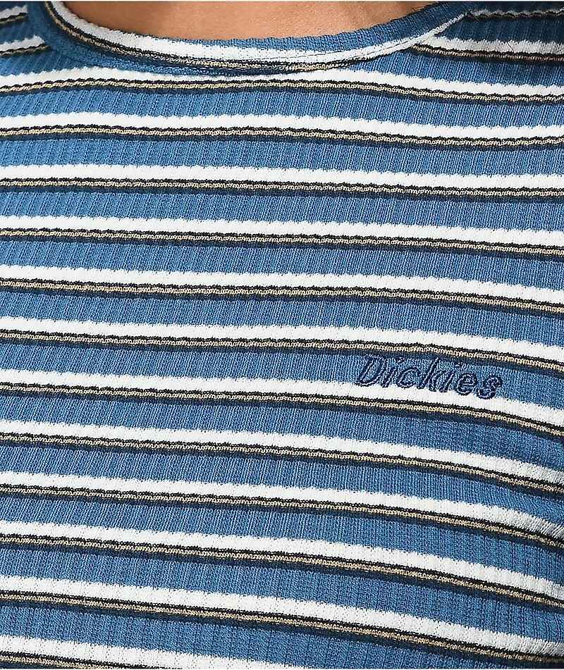 Dickies Blue Stripe Crop T-Shirt