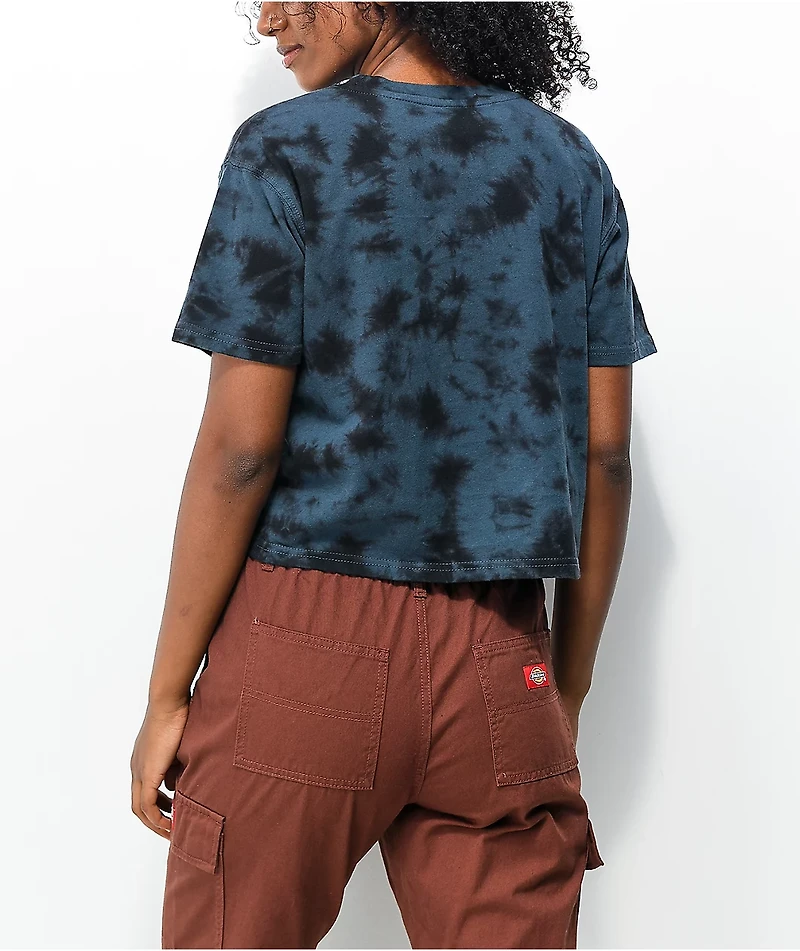 Dickies Blue Tie Dye Crop T-Shirt