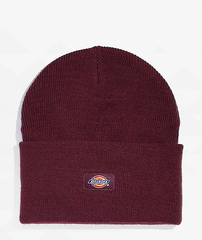 Dickies Burgandy Cuffed Beanie