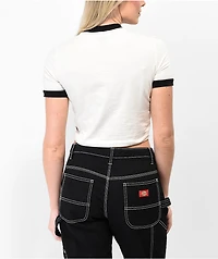 Dickies Cloud Ringer White Crop T-Shirt