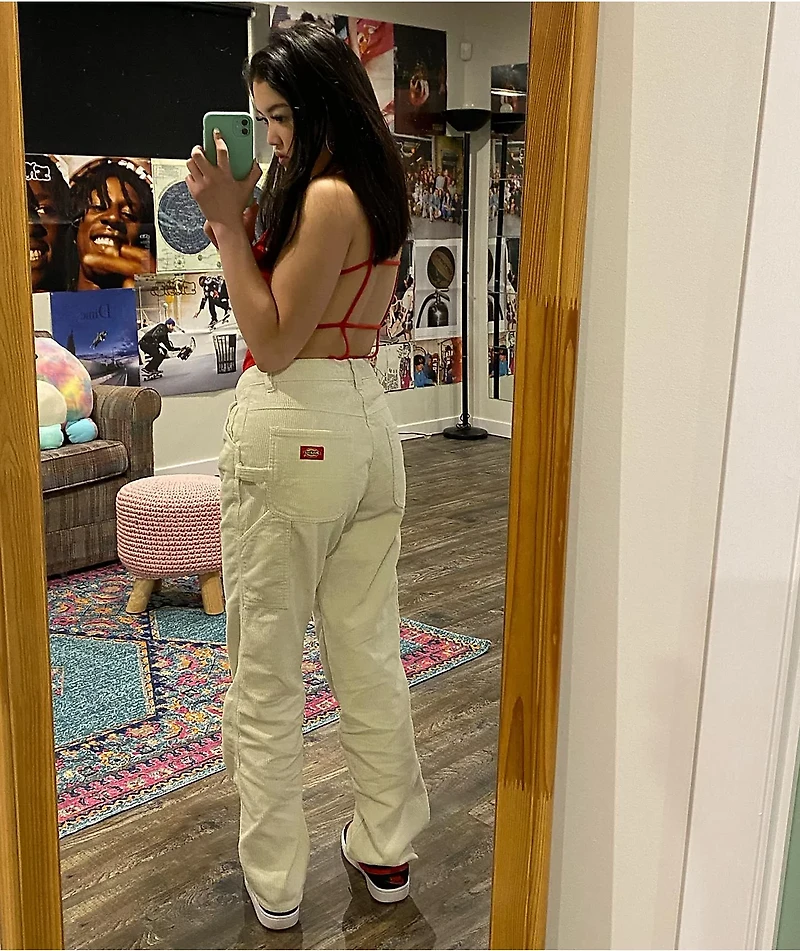 Dickies Cream Corduroy Carpenter Pants