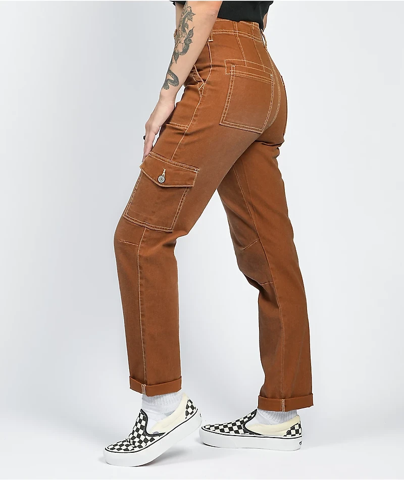 Dickies Cuff Brown Cargo Pants