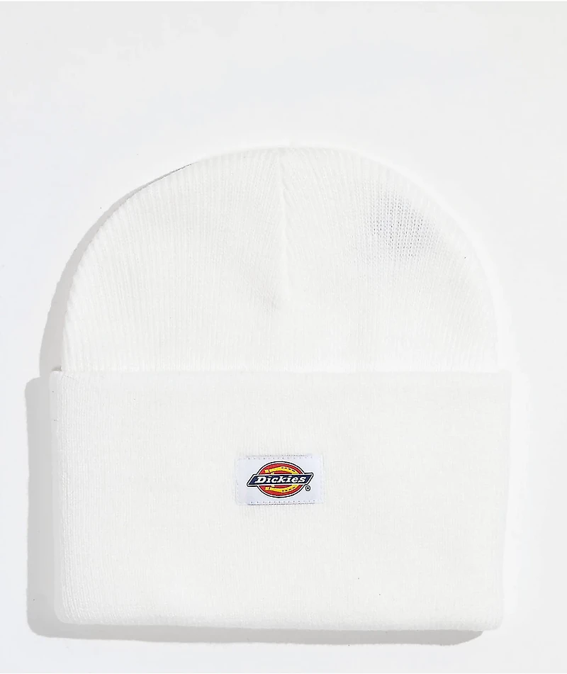 Dickies Cuffed White Beanie