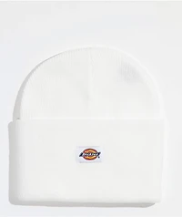 Dickies Cuffed White Beanie