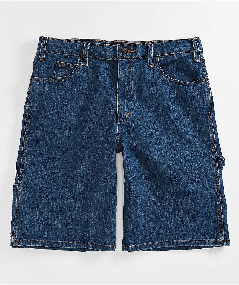 Dickies FLEX Active Waist Blue Denim Carpenter Shorts