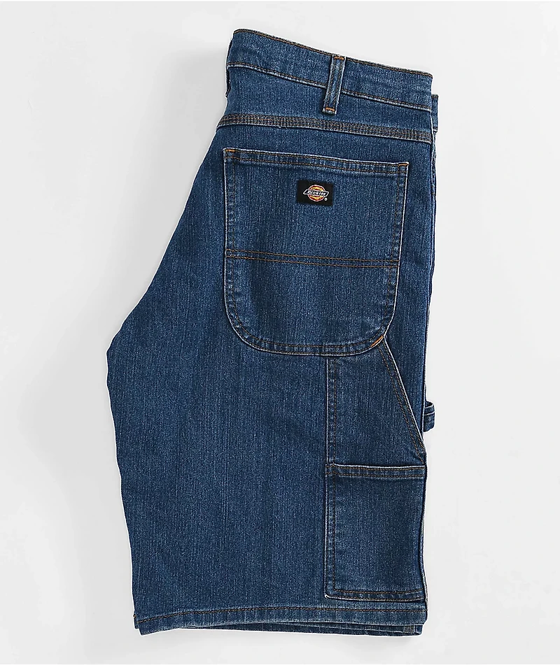 Dickies FLEX Active Waist Blue Denim Carpenter Shorts