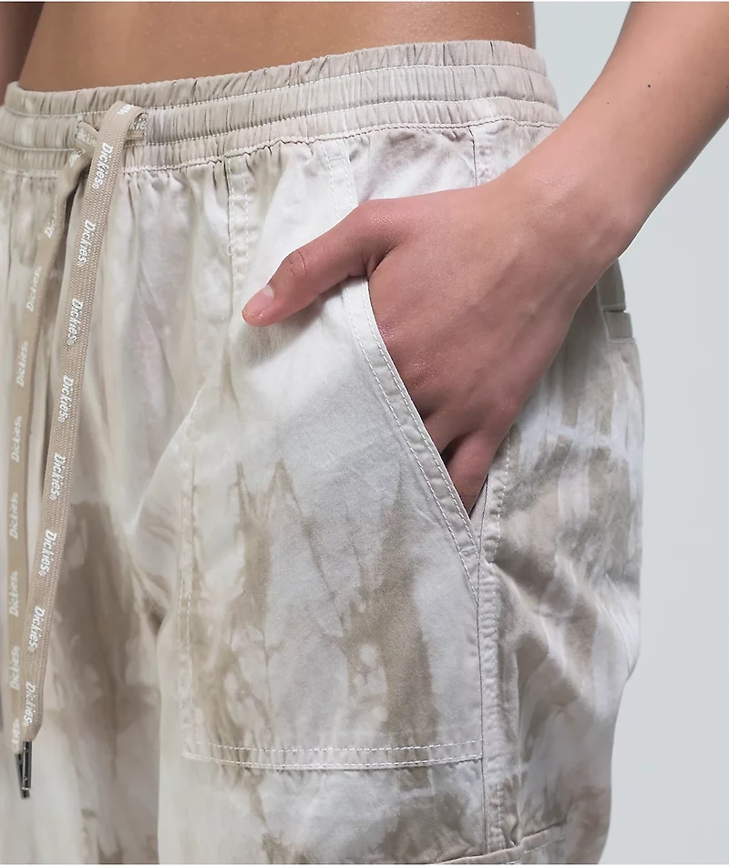 Dickies Lambchop Khaki Tie Dye Crop Cargo Pants