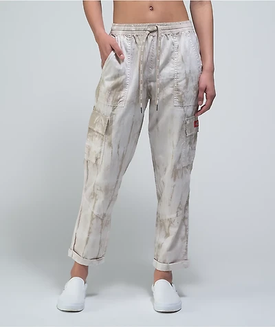 Dickies Lambchop Khaki Tie Dye Crop Cargo Pants