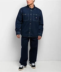 Dickies Mechanic Dark Indigo Long Sleeve Denim Work Shirt