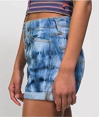 Dickies Navy & White Washed Denim Shorts