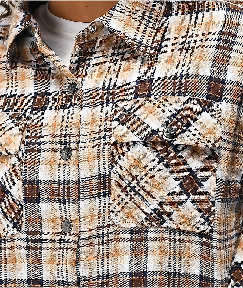 Dickies Oversized Tan Plaid Flannel Jacket