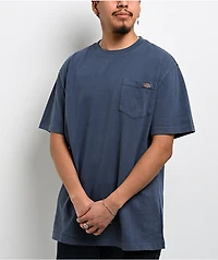 Dickies Pigment Dye Blue Heavyweight Pocket T-Shirt